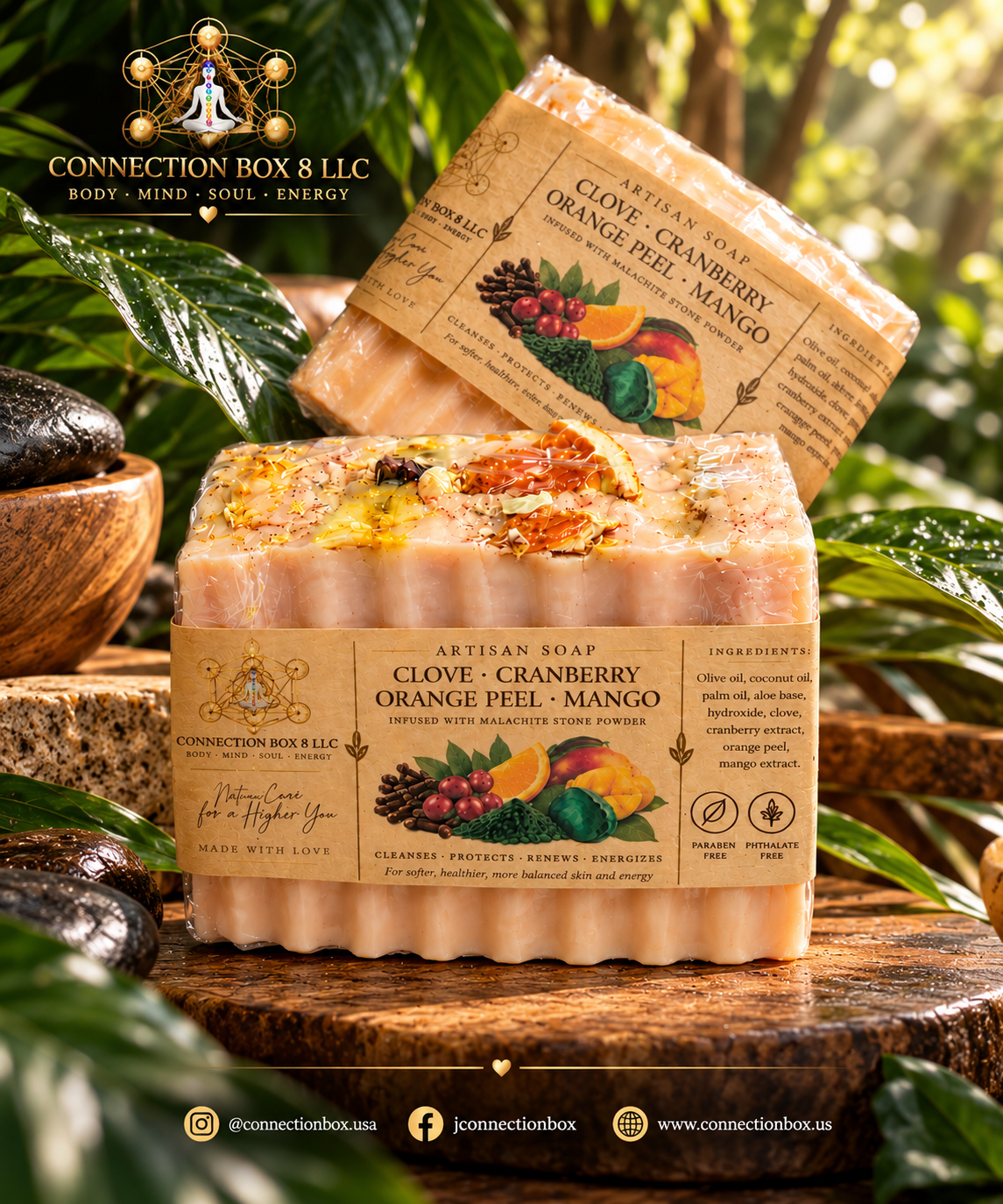 ARTISAN SOAP | SHEA BUTTER - CLOVE • CRANBERRY • ORANGE PEEL • MANGO