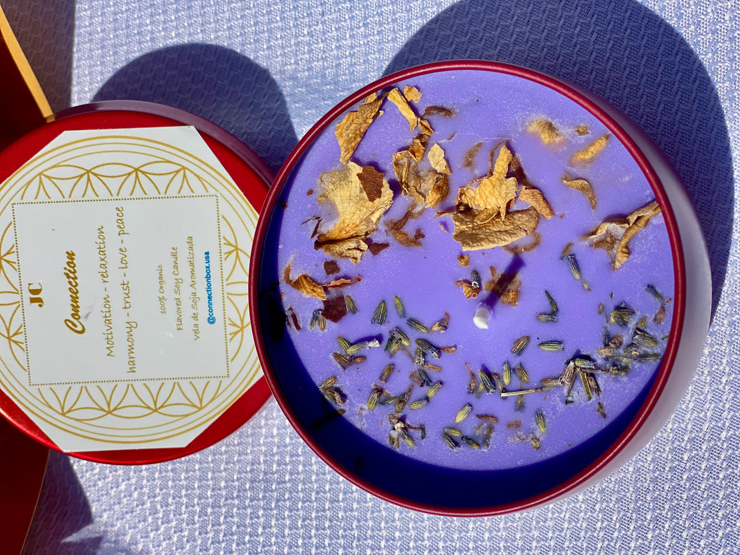 Velas de soja Lavanda y Palo Santo - Estoy en Paz a Salvo y Protegido