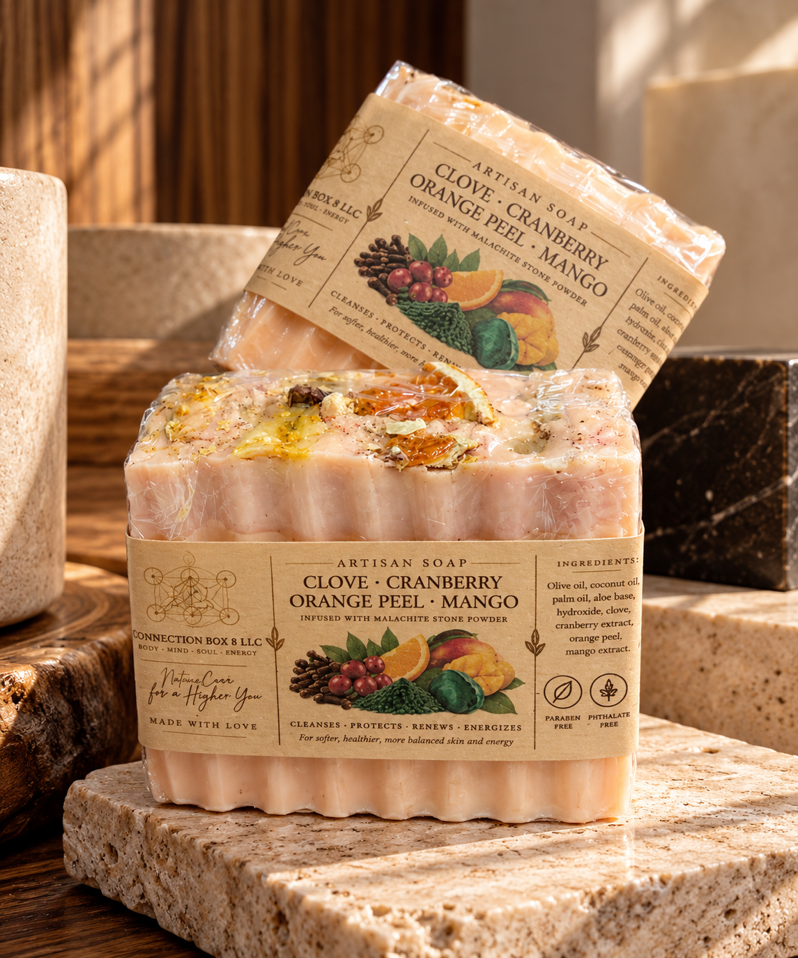 ARTISAN SOAP | SHEA BUTTER - CLOVE • CRANBERRY • ORANGE PEEL • MANGO