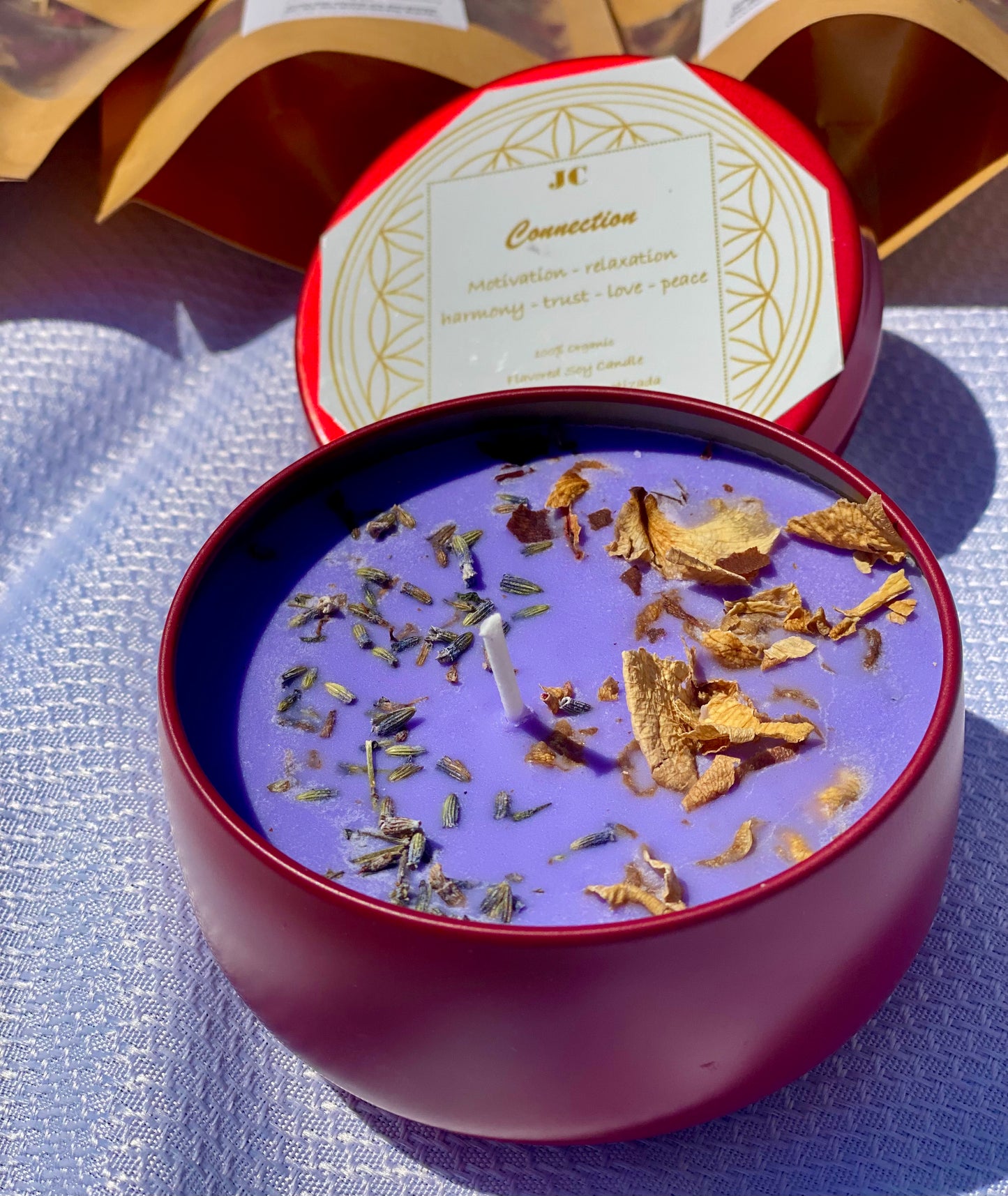 Velas de soja Lavanda y Palo Santo - Estoy en Paz a Salvo y Protegido