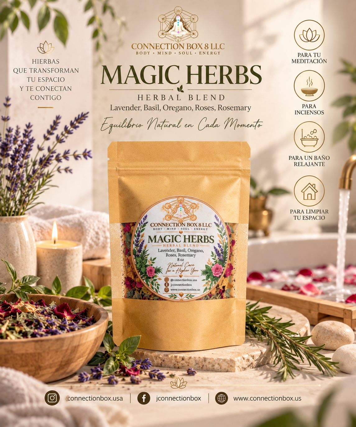 MAGICAL HERBS (incense – herbal baths)
